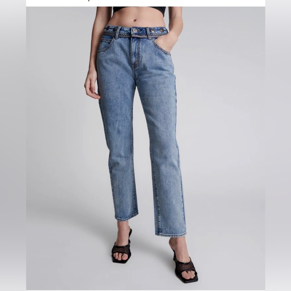UFT NWT One Teaspoon Hollywood HillsTruckers Mid Rise Straight Leg Jeans Size 26